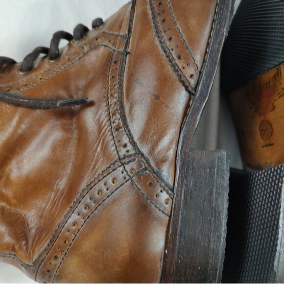 H by Hudson Angus Brown Leather Brogue Lace Up Boots Euro 43 - Picture 9 of 15